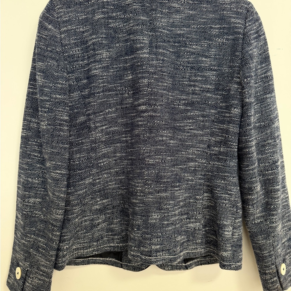 Ann Taylor Navy Tweed Blazer excellent size 2 - Picture 7 of 12